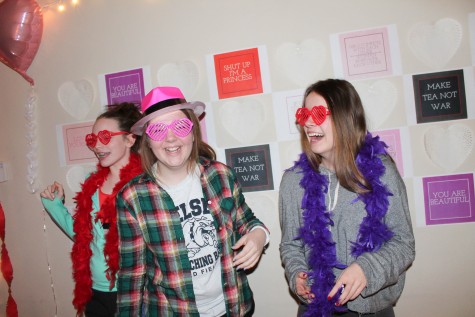 Galentines day girls with background