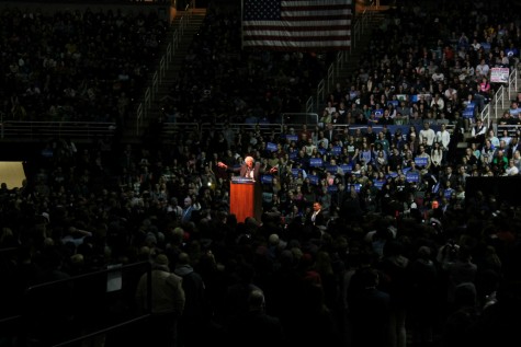  With the spotlight on him, Sanders got the crowd excited and captured their attention. "He talked about wealth, how the the top one percent has as much wealth as the bottom 90%. Everyone was in agreement. People were so loud when he talked. It would be quiet and then the whole crowd would erupt," said Barney.