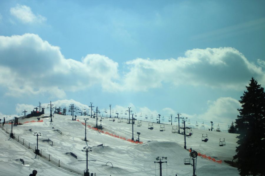 Mt. Brighton chairlifts. The resort is open Monday-Friday from 10 A.M. to 10 P.M. and Saturday-Sunday from 9 A.M. to 10 A.M. 