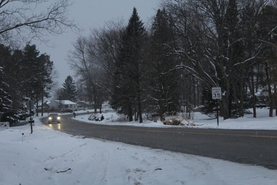 Icy roads due to winter storms leave students in unsafe driving conditions.