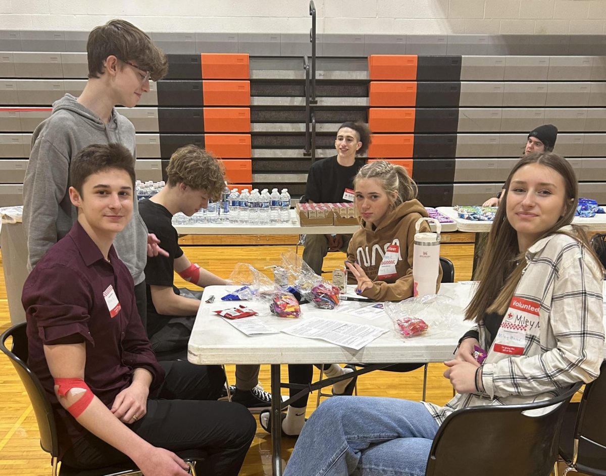 From recycling, to candy grams, to blood drives, NHS members have organized several school events from start to finish. They are assisting blood donors in providing refreshments and a calming atmosphere. 