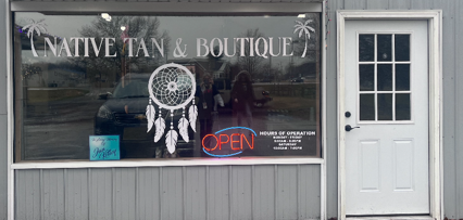 The Native Tan and Boutique is located next to Kitley’s Custom Exhaust & Auto at 5010 S M-106, Stockbridge, MI.
